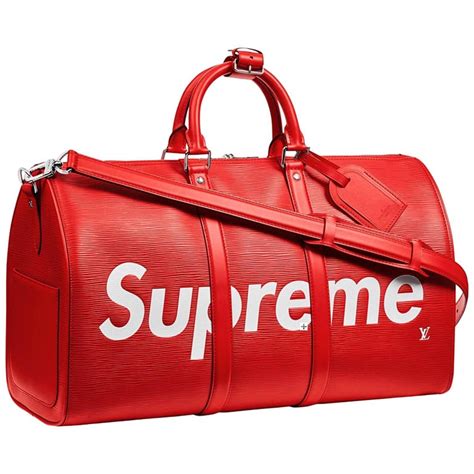 supreme red duffle bag|louis vuitton supreme duffle bag.